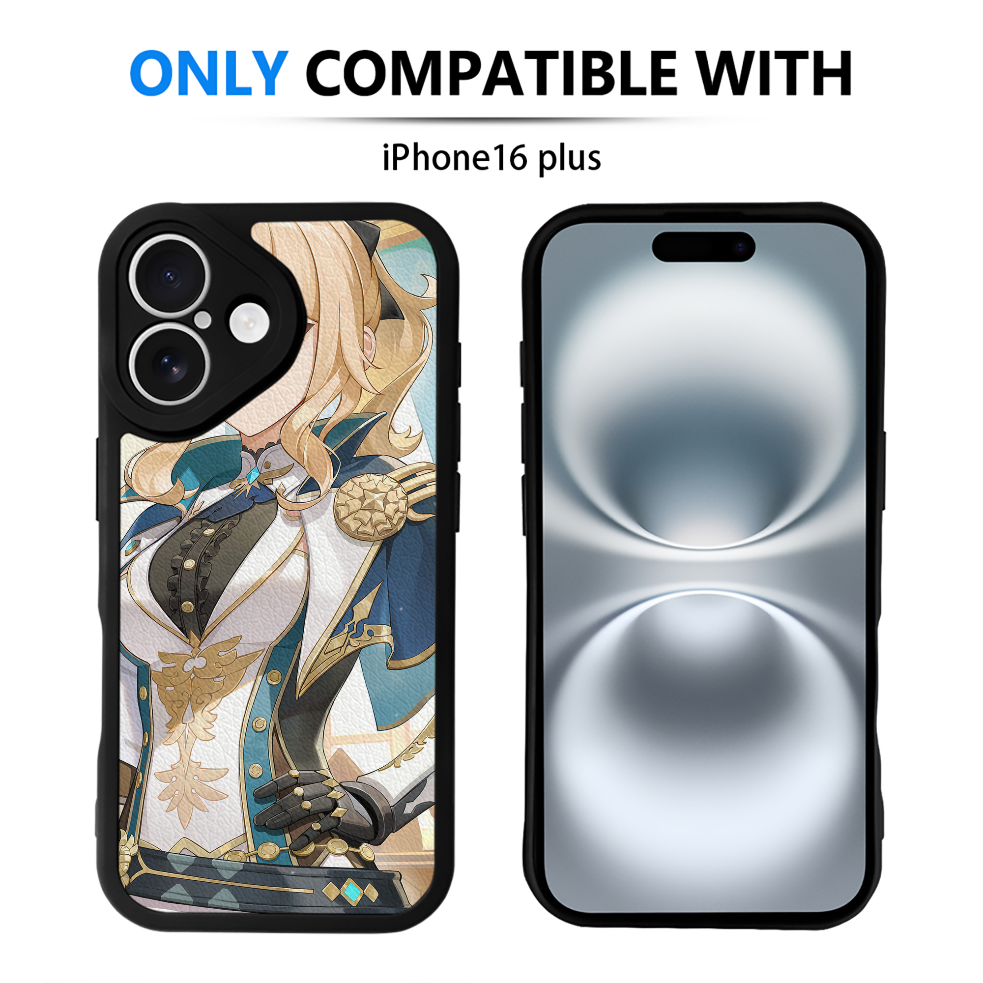 げんし神 genshin 【iPhone 16シリーズ対応】シリコンスマホケース（レザー調） 材質：シリコン
